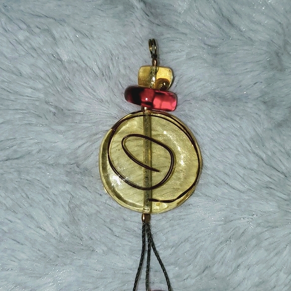 Art to Wear Wire and Bead Pendant - Picture 2 of 8